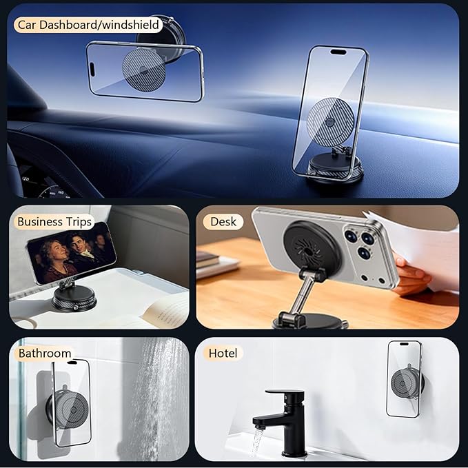 360° Adjustable Car Aromatherapy Tablet Magnetic Phone Holder, Compatible with iPhone 17 Pro Max, 16, 15, 14, 13, 12, Air Plus & More. Perfect for Car, Kitchen, Bedroom, Gym & More