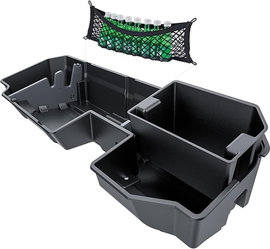 Underseat Storage Compatible with 2020-2025 Chevy Silverado/GMC Sierra 1500(Inclu. 2019 New Gen)&2500 3500 HD Crew&Double Cab, Upgraded Rear Under Seat Organizer Cargo Box