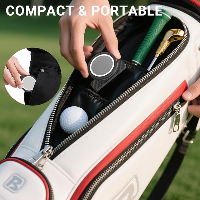 Magnetic Golf Cart Phone Holder - Golf Cart Phone Mount for EZGO, Club Car, Compatible with MagSafe iPhone 16 15 14 13 12 Series Mini, Fits EZGO & More, Ideal Golf Gift for Men & Women