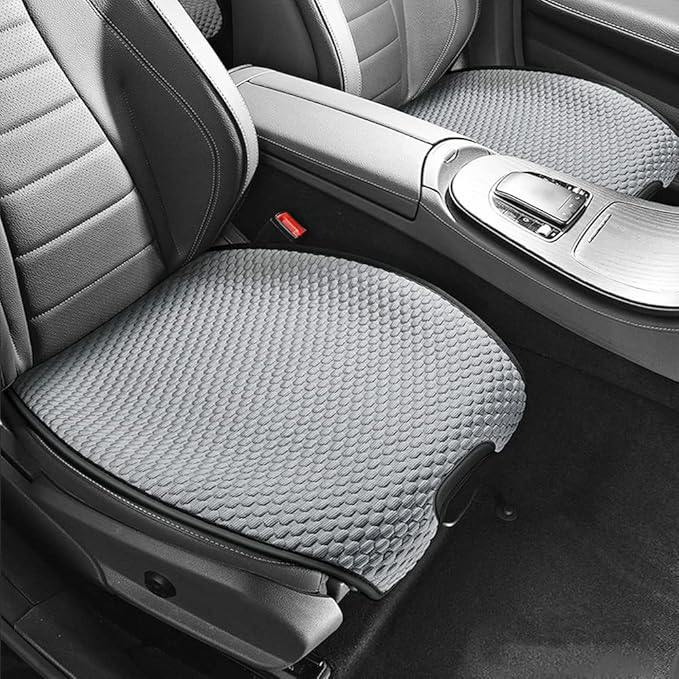 3pcs Car Seat Cushions,Anti-Slip Car Seat Cover Compatible with 96% Vehicles,Universal Car Seat Protectors Mat Pad (Grey)