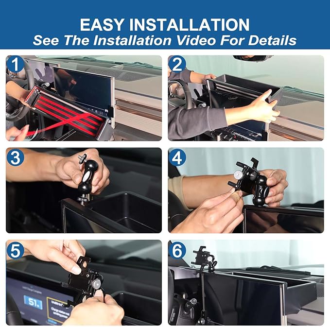 for Hummer EV Accessories Car Center Console Dashboard Storage Tray Phone Holder Mount,360 Degree Rotatable Phone Holder Stand Dash Box Organizer for Hummer EV SUV Pickup 2022-2024 2025 2026 (Style C)