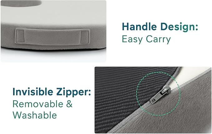 Ergonomic Gel Insert Memory Foam Seat Cushion | Cooling Gel Pad | Sciatica | Back Pain Relief | Office Chair Cushion |Stadium Seat, Airplane Seat Cushion, Chair Pads | Lumbar Support Pillow |Hip Pads