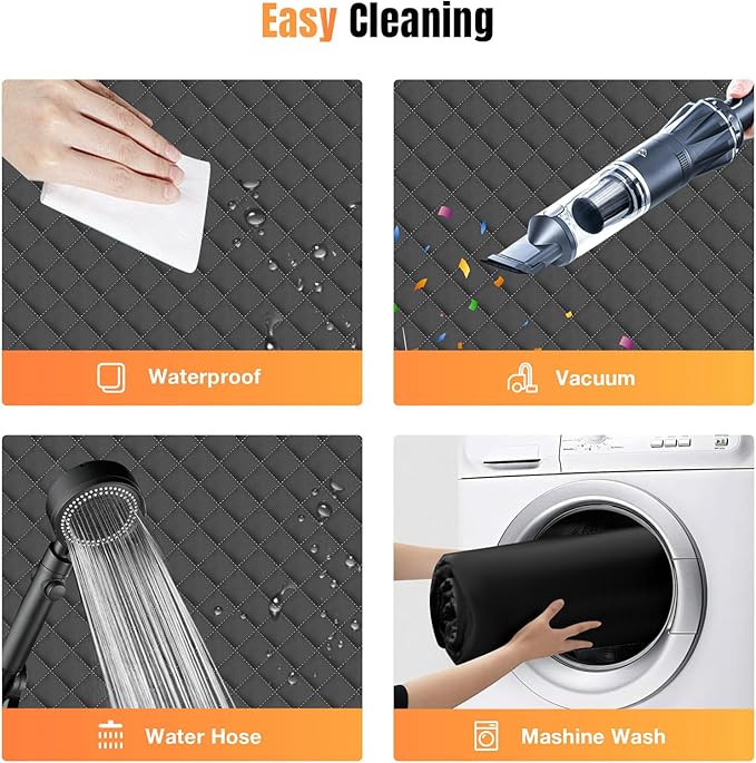 Dog Car Seat Cover for Back Seat, Hard Bottom Holds 420lbs Dog Hammock for Cars SUVs Trucks, Easy to Clean, Waterproof Scratch-Proof Nonslip Backseat Extender for Dogs