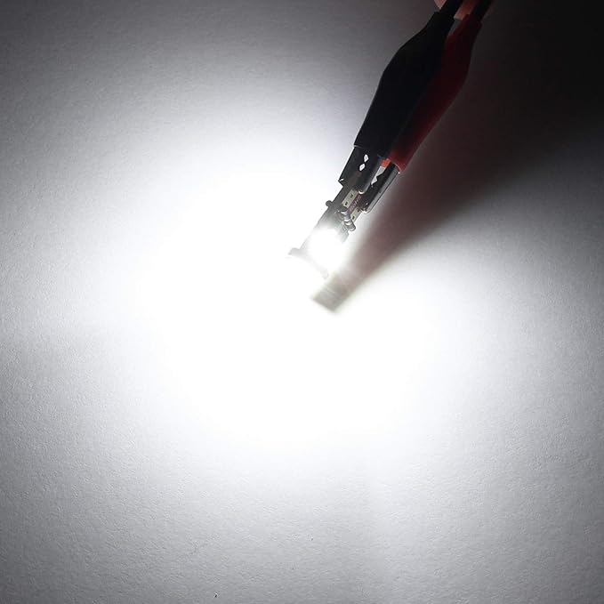 PHINLION 500 Lumens 194 LED Bulb 6000K Xenon White Canbus Error Free Short 168 2825 W5W T10 Wedge LED Replacement Bulbs for Car Interior Dome Map Door Courtesy License Plate Lights, Pack of 2