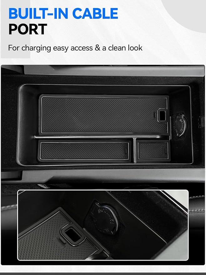 ELECFRESH 4PCS Center Console Organizer Tray for 2025 2026 Toyota Camry Accessories, Armrest Storage Box, Cup Holder, Wireless Charging Mat for Toyota Camry