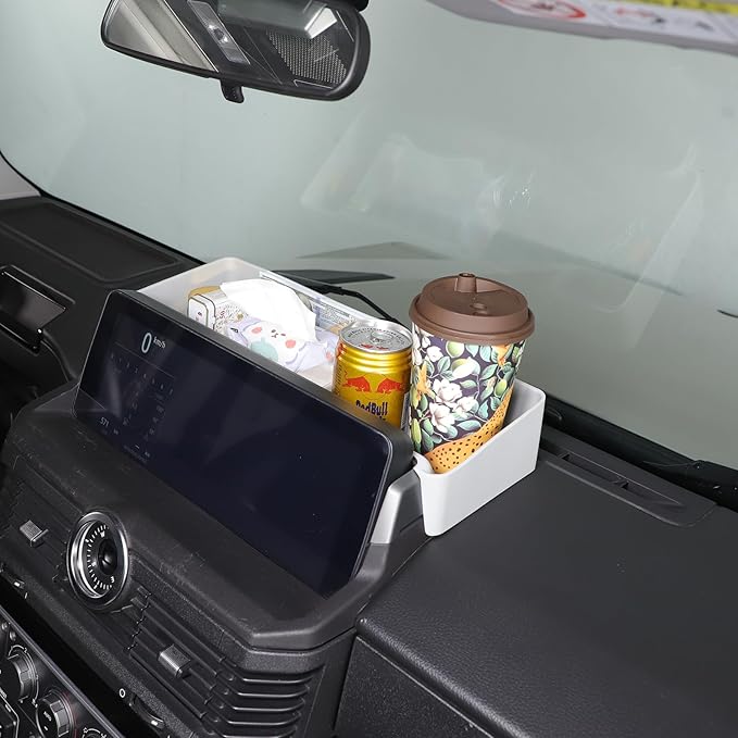 Center Console Dash Organizer for INEOS Grenadier 2020-2025 Accessories, Dashboard Organizer Tray, Navigation Screen Rear Stroage Tray, Dash Panel Insert Behind Screen Silicone Stroage Pallet (Grey)