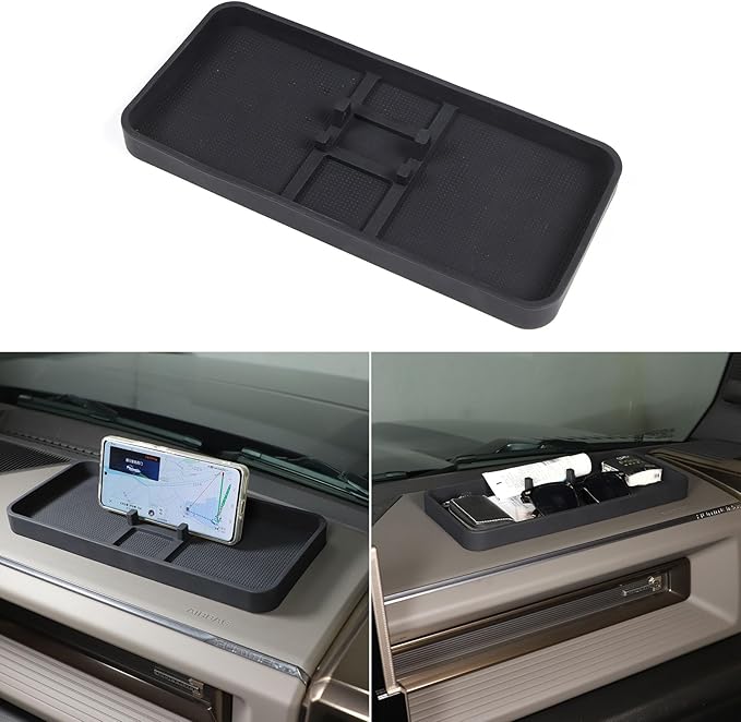 for 2022-2024 2025 Hummer EV SUV Pickup Accessories Center Console Dashboard Organizer,Non-Slip Dashboard Tray Dash Storage Box Console Tray Phone Key Organizer Container (Black)