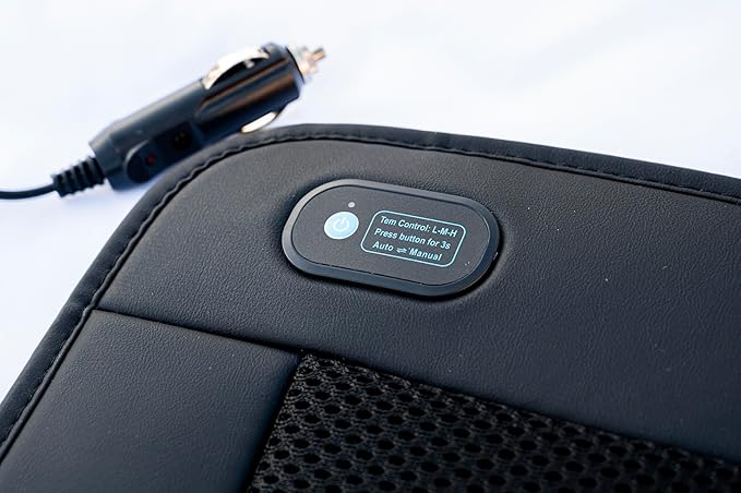 Cooling Car Seat Cover – Ventilated 12V/24V Seat Cushion with 10 Turbo Fans & Wireless Control, 3 Speeds, Universal Fit for Car SUV Truck – Breathable 3D Mesh Leather