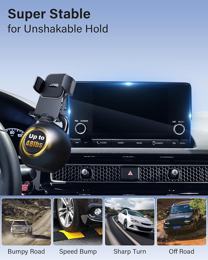 Car Phone Holder for Ford Bronco Sport 2021 2022 2023 2024 Accessories 8-Inch Screen Fixed Clip, Automobile Cradles Phone Mount, Cell Phone Base Not Block Air Vent(NOT FIT 2025, NOT FIT Bronco)