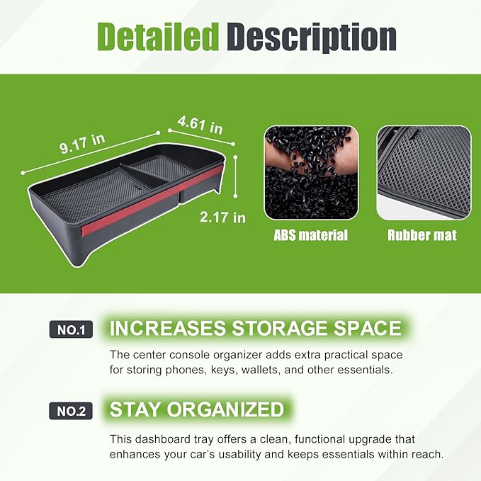 Dashboard Organizer Tray Compatible with Toyota Corolla 2019–2026 / Corolla Cross 2022–2026 Accessories Interior Center Console Dash Storage Insert Holder (Only for 8" Audio Multimedia Display)