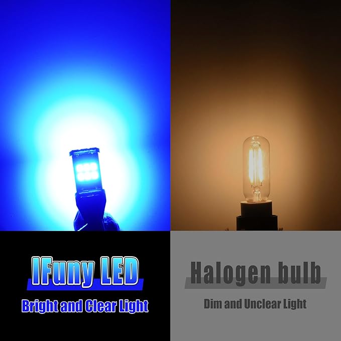 912 921 LED Bulb for Backup Reverse Lights, 2835 15-SMD Chipsets Error Free 300% Super Bright 906 922 W16W T15 LED Lights - (Pack of 4, Blue)