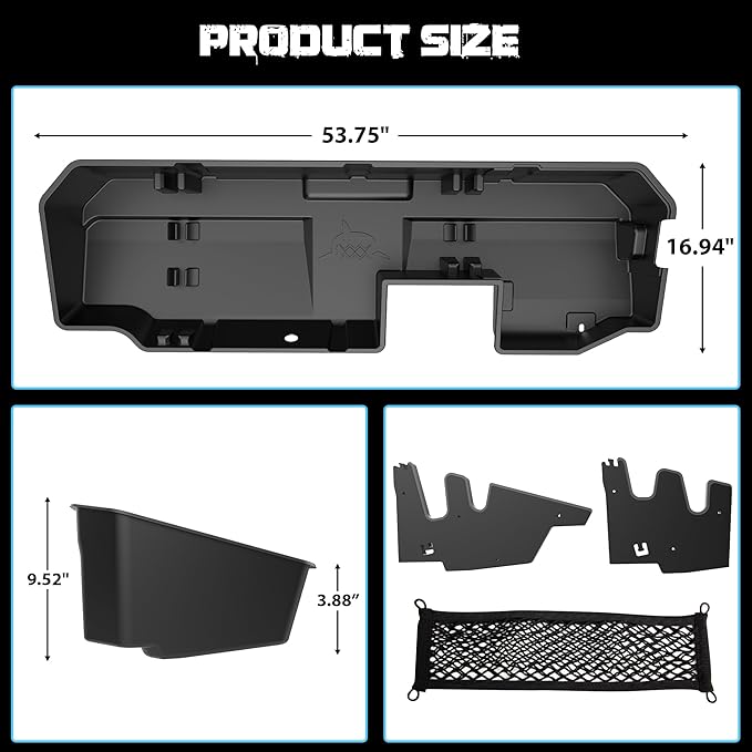 Underseat Storage Compatible with 2020-2025 Chevy Silverado/GMC Sierra 1500(Inclu. 2019 New Gen)&2500 3500 HD Crew&Double Cab, Upgraded Rear Under Seat Organizer Cargo Box