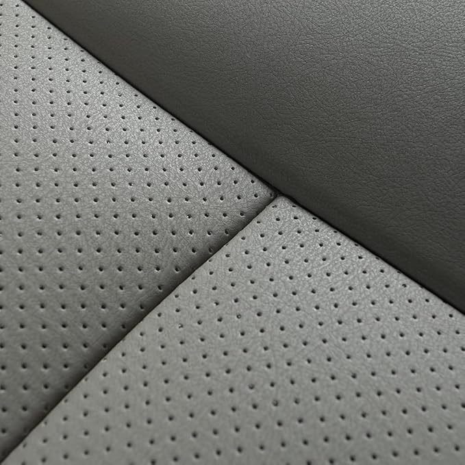 1pcs Luxury Car Seat Backrest Protector Cover Car Interior PU Leather Car Seat Cover Universal Anti-Slip Seat Cover(Dark Grey Backrest)