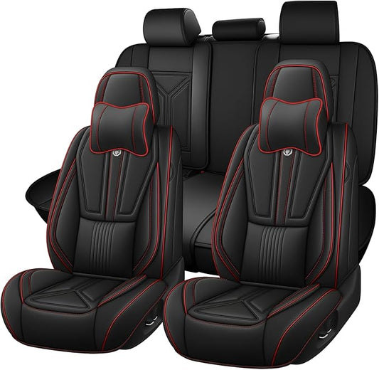 Car Seat Cover Full Set for Lexus RX 350 2007-2026,Faux Leather Seat Cover for Car,Breathable Vehicle Cushions Cover Waterproof Automotive Seat Covers with Headrests(5 seat,Black)