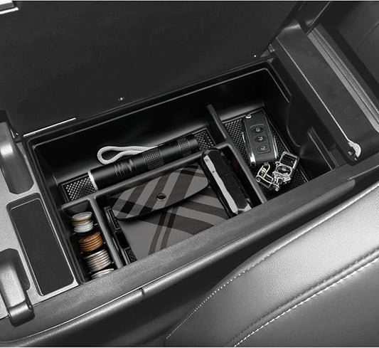 LUWU 2025 2026 Lexus RX350 Center Console Organizer for 2023 2024 2025 2026 Lexus RX350/RX450/RX500 Accessories Armrest Console Storage Box Glove Organizer Tray ABS Material Black