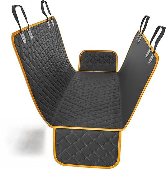 Active Pets Orange XL Dog Car Hammock Back Seat Cover, Waterproof Backseat Cover Protector for Truck Bench Rear of Sedans or SUVs, Essential Pet Supplies Vacuum or Wipe Clean, Machine Washable