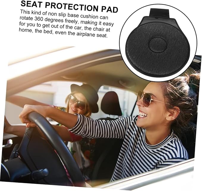360° Rotating Seat Cushion 2024 New for Car Rotating Seat Cushion 360 Degrees Elderly Support Non Slip Cushion Swivel Seat Cushion 360 Degree Easy Turn Rotating Seat Cushion Pad for Elderly (A-White)