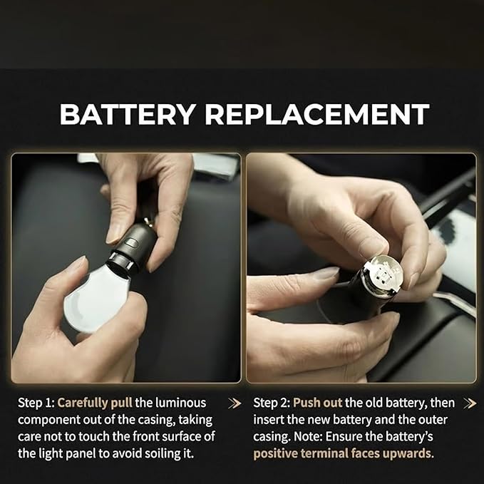 2D Flat Luminous Car Interior Pendant Light, Mini Hanging Interior Rearview Mirror Ambient Light, Bulb Car Decor Interior Wireless, Adjustable LED Ambient Atmosphere Light with Warm Cool Modes