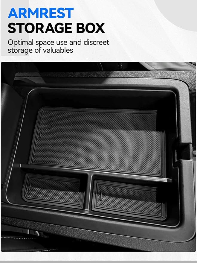 4PCS Center Console Organizer Tray for 2026-2023 Honda Pilot Ridgeline Passport Accessories, Armrest Storage Box and Divider, Hidden Storage Box and Cup Holder for Honda Pilot Ridgeline Passport