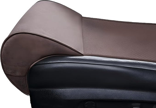 JUPENG Car Seat Leg Extender with Memory Foam ，Leg Rest Pillow for Tall Drivers,Office Chair ，Extra Long Leg Support Cushion，Car Seat Thigh Extender Support Cushions（Black，Beige，Brown） (Brown)