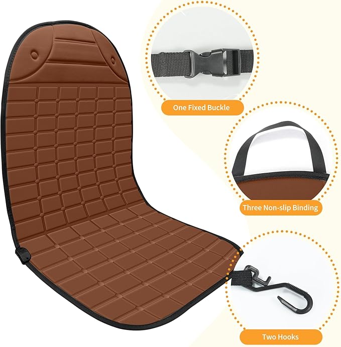 ILLUMINEW Seat Cushion Winter Cover for Full Back and Seat for Family (Brown)