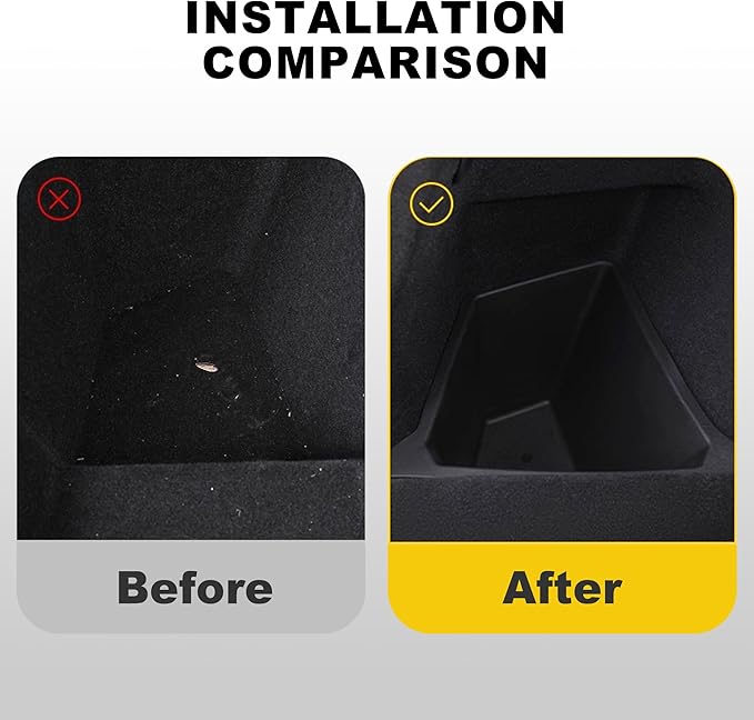 Tesla Model Y Trunk Storage Bins 2025 - Large Capacity TPE Trunk Organizer for Tesla Model Y Refresh, Exact-Fit Left & Right Car Trunk Organizer, Interior Modification Storage Boxes