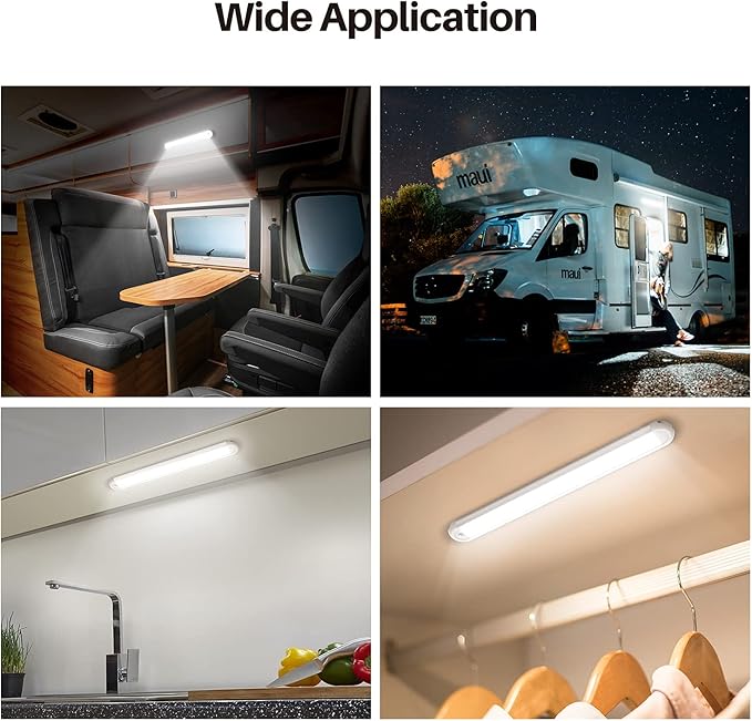 12v LED Interior Light Bar，CT CAPETRONIX 120LEDs 1500LM 8W DC 12 Volt led Strip Lights with ON/Off Switch，for Enclosed Cargo Trailer, Car RV Van Truck Lorry Camper Boat Caravan Motorhome (4Pack)