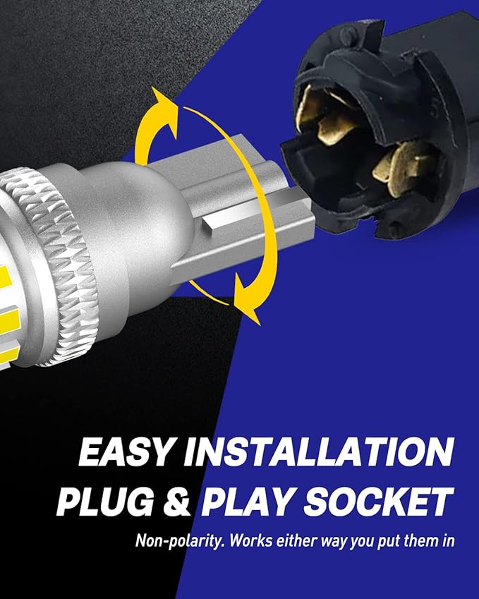 AUTOONE 194 LED Bulb, License Plate Light 300% High Brightness T10 168 2825 W5W LED Bulbs for Dome Map Door Courtesy Interior Car Lights 6500K White, Pack of 10