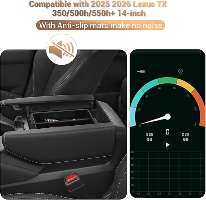2PCS Compatible with 2026 Lexus TX350 Console Organizer Center Console Tray for Lexus TX Middle Console Storage Insert Tray Arm Rest Organizer for2024 2025 2026 Lexus TX 350 Accessories 350/500h/550h+