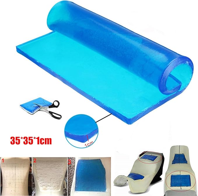 Motorcycle Seat Gel Pad Car Seat Cushion Shock Absorption Mats Cooling Motorcycle Driver Passenger Long Driving Seat Pad Comfort DIY Office Chair Home Soft Seat Cushion Accessories 35 x 35 x 1cm