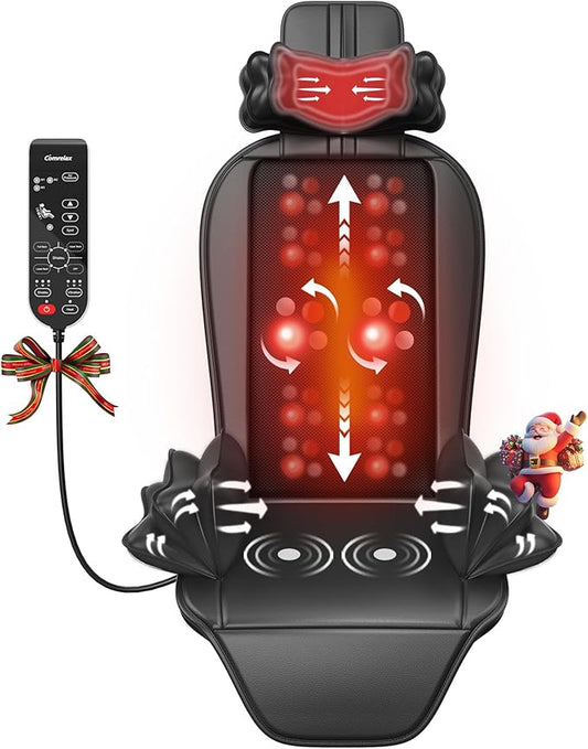 Shiatsu Massage Cushion with Heat,Kneading Massager with Vibration,Seat Massager for Office