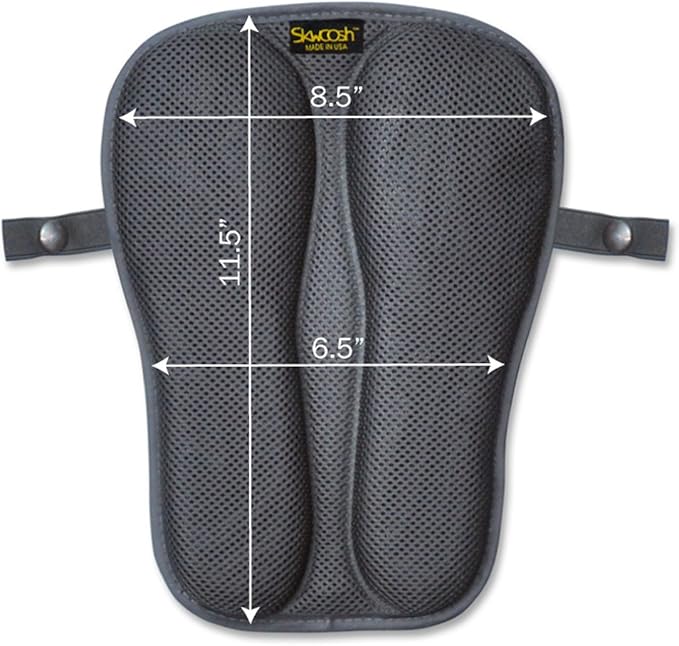 SKWOOSH Passenger Pillion IV Motorcycle Gel Rear Seat Pad with Breathable Cooling Mesh Fabric | Made in USA