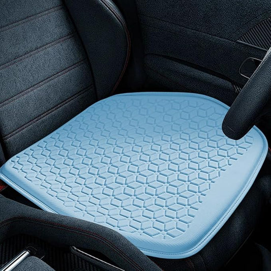wuyaoyao Thin Gel Car Seat Cushion, Breathable Cooling Seat Cushions for Cars, Non-Slip & Comfortable Automotive Front Seats Cushion Pad for Driver, Chair Protector for Vehicle, Home, Office (Blue)