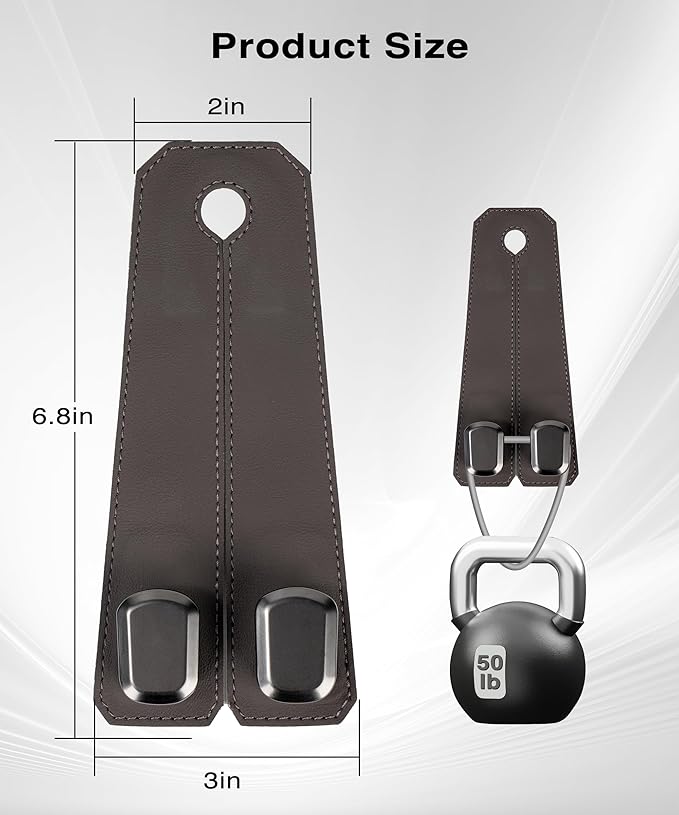 Car Hooks for Purses, 4PCS Car Purse Holder Hook Luxurious Leather 100% Metal Car Hooks for Headrest Multifunctional Car Hangers for Seat Car Seat Back Storage Hook Accessories (Brown)