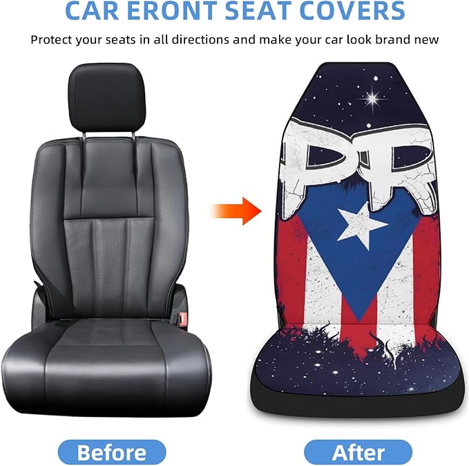 5 Pcs Premium Blue Flag Car Seat Cover, Breathable & Washable Car Seat Covers Full Sets, Fashionable Printed Seat Covers for Cars Interior, Universal Fit for Most Cars, Sedan, Truck, SUV