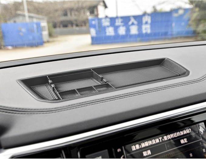 Dashboard Organizer Compatible with VW Atlas and Cross Sport 2018 2019 2020 2021 2022 2023 Accessories, Console Dash Tray Dash Mount Holder (Not Fit 2024), Black