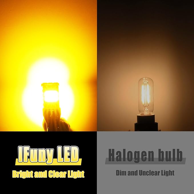 912 921 LED Bulb for Backup Reverse Lights, 2835 15-SMD Chipsets Error Free 300% Super Bright 906 922 W16W T15 LED Lights - (Pack of 2, Amber)