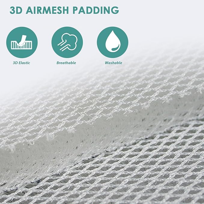 AEROiVi 17.7" L × 16.9" W × 3" H,Car Booster Seat Cushion Raise The Height for Short People Driving, Breathable 3D Air Mesh, 3 Inch Booster Seat, Non-Slip Bottom, Car Seat Pad with Truck,Cars,SUVs