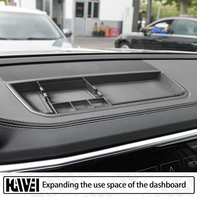 Dashboard Organizer Compatible with VW Atlas and Cross Sport 2018 2019 2020 2021 2022 2023 Accessories, Console Dash Tray Dash Mount Holder (Not Fit 2024), Black