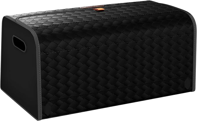 GMQ Car Trunk Organizer for SUV,Car Organizers and Storage with Collapsible Storage, Large Capacity for SUV, Truck, MPV (Weave Black)