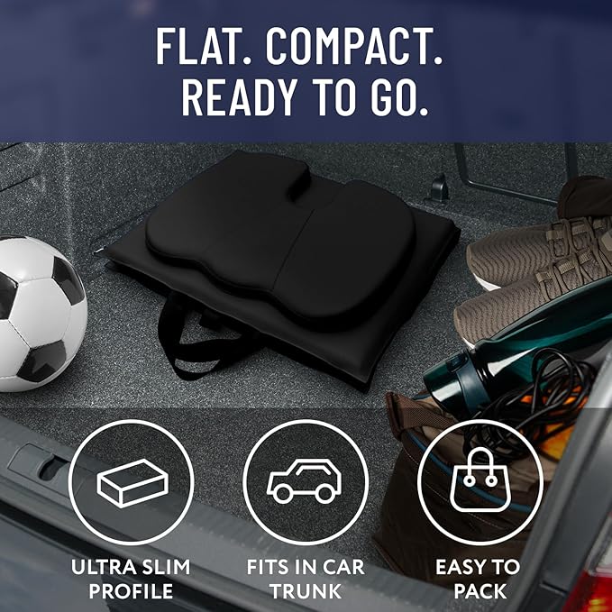 Everlasting Comfort Stadium Seats with Back Support - Adjustable Memory Foam Bleacher Chairs with Back and Cushion, Portable, Easy Folding Stadium Seat Cushion with Storage Pocket