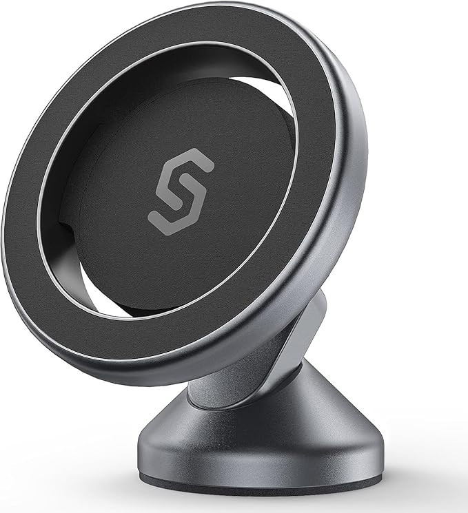 SYNCWIRE for MagSafe Car Mount - 360 Rotation Magnetic Phone Holder for Car Dashboard, Strong Magnet Car Phone Holder Mount Compatible iPhone 17 Pro Max Air 16 15 14 13 - Car Accessories for Women Men