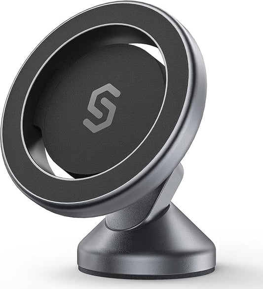 SYNCWIRE for MagSafe Car Mount - 360 Rotation Magnetic Phone Holder for Car Dashboard, Strong Magnet Car Phone Holder Mount Compatible iPhone 17 Pro Max Air 16 15 14 13 - Car Accessories for Women Men