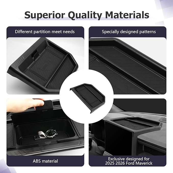 LUWU for 2025 2026 Maverick Dashboard Storage Tray 2026 Maverick XL/XLT/Larita/Tremor/Lobo 12.3-inch Behind Screen Organizer Center Console Display Box Dash Tray Maverick 2026 (Only for 12.3" Screen)