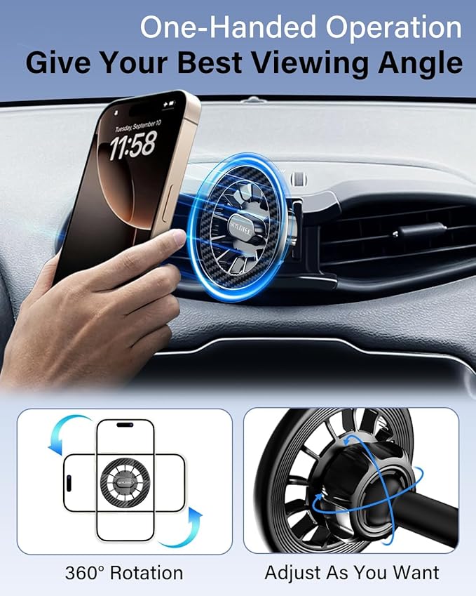 Car Phone Holder for Ford Explorer 2011-2018/Police Interceptor SUV 2013-2015 2016 2017 2018 Accessories Automobile Cradles Magnetic Phone Mount Compatible with MagSafe, Strong Magnets Cell Phone Base