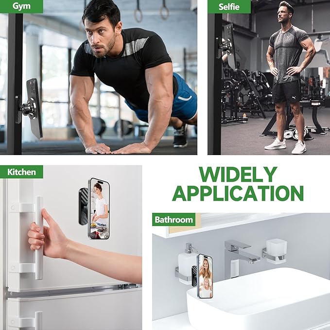 Magnetic Golf Cart Phone Holder Mount - Universal Compatible with MagSafe iPhone 17/16/15/14/13/12, N52 Super Strong Magnet (lron Gray)