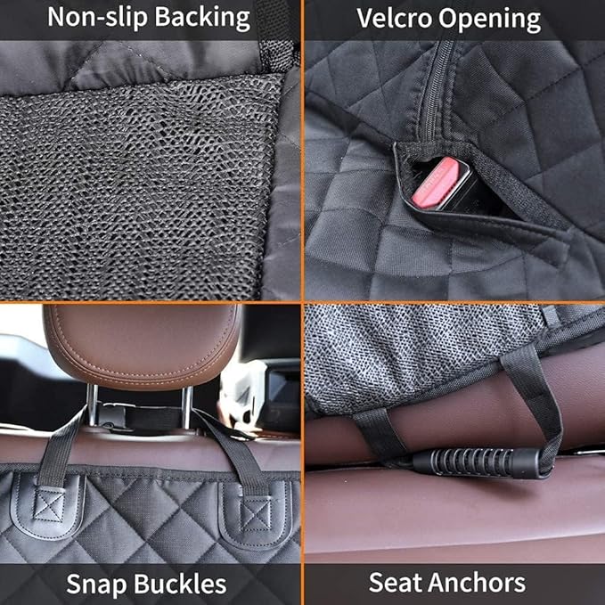 Dog Car Seat Cover for Back Seat Pet Cover for Dogs Waterproof Car Seat Protector Bench Seat Cover, Scratchproof Nonslip Durable Car Seat Covers for SUV,Truck &Cars