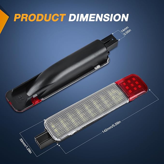 Nilight 4PCS LED Interior Door Panel Light Courtesy Warning Lights White Red Plug and Play Compatible with Chevy GMC C/K Silverado Sierra 1500 2500 3500 HD Suburban Cadillac Escalade Hummer H2