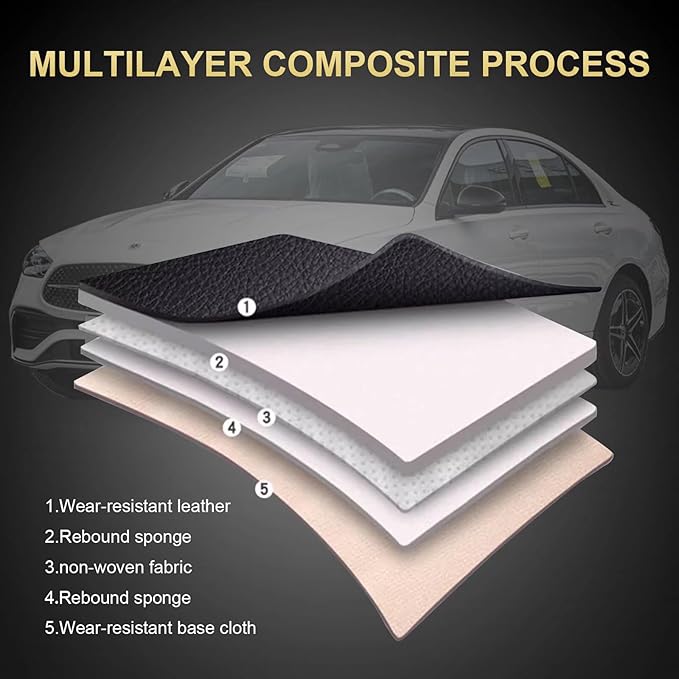 Car Seat Covers 2 Front Seat Fit for Hyundai Accent 2017-2025 2026: Auto Interior Accessories, Waterproof Faux Leather Vehical Car Seat Cushion Covers(Black&Grey)