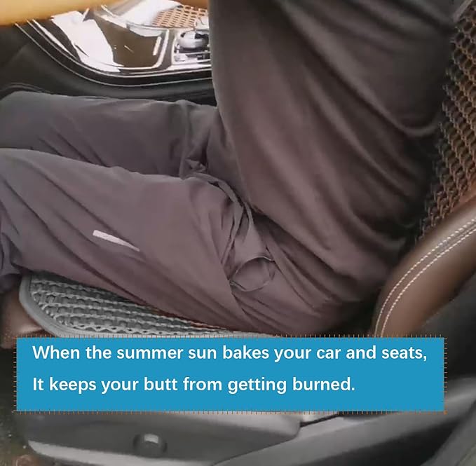 New Summer Vented Cooling Air Mesh Seat Cushion Pad for Car,Universal Ventilated Breathable Seat Cover Fits Car SUV Truck Van Pickup of Driving Seat for Men Women (Black-SeatCushion-1PCS)